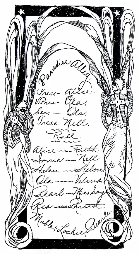 Paradise Alley Club 1910